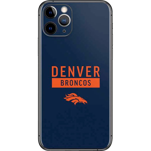 NFL Denver Broncos Blue Performance Series iPhone 11 Pro Skin