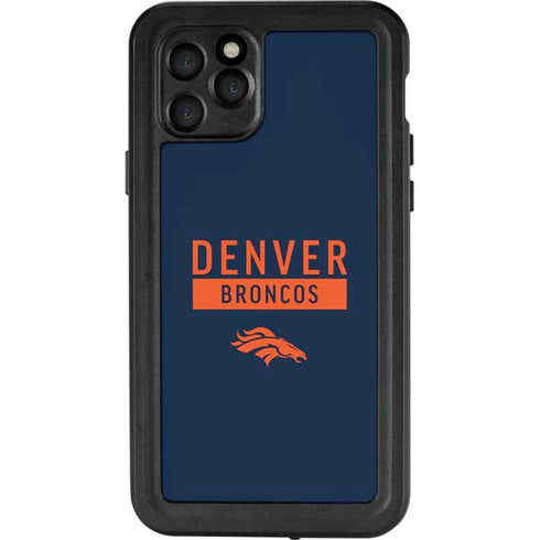 NFL Denver Broncos Blue Performance Series iPhone 11 Pro Waterproof Case