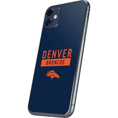NFL Denver Broncos Blue Performance Series iPhone 11 Skin