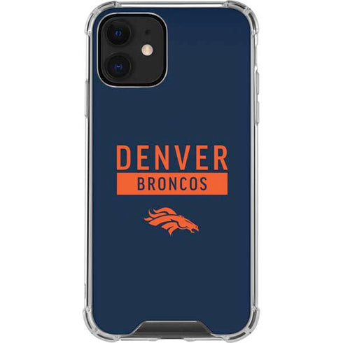 NFL Denver Broncos Blue Performance Series iPhone 12 Clear Case