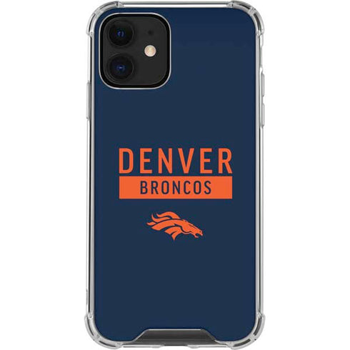 NFL Denver Broncos Blue Performance Series iPhone 12 Mini Clear Case
