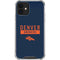 NFL Denver Broncos Blue Performance Series iPhone 12 Mini Clear Case