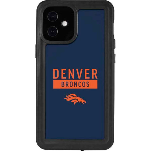 NFL Denver Broncos Blue Performance Series iPhone 12 Mini Waterproof Case