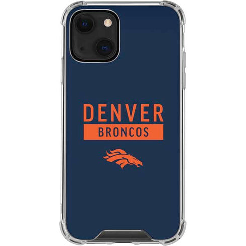 NFL Denver Broncos Blue Performance Series iPhone 13 Mini Clear Case