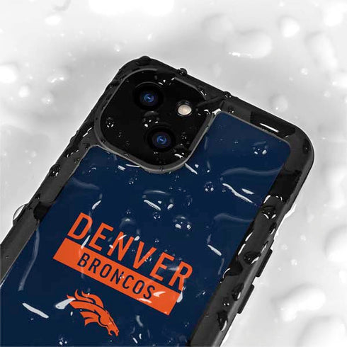 NFL Denver Broncos Blue Performance Series iPhone 13 Mini Waterproof Case
