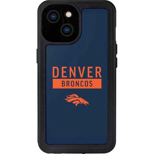 NFL Denver Broncos Blue Performance Series iPhone 13 Mini Waterproof Case
