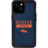 NFL Denver Broncos Blue Performance Series iPhone 13 Mini Waterproof Case