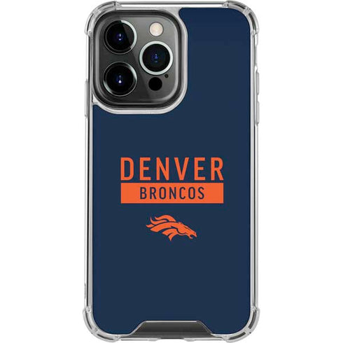 NFL Denver Broncos Blue Performance Series iPhone 13 Pro Clear Case