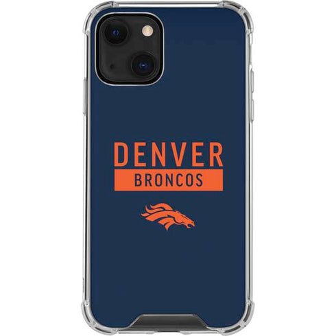 NFL Denver Broncos Blue Performance Series iPhone 14 Clear Case