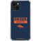 NFL Denver Broncos Blue Performance Series iPhone 14 Clear Case