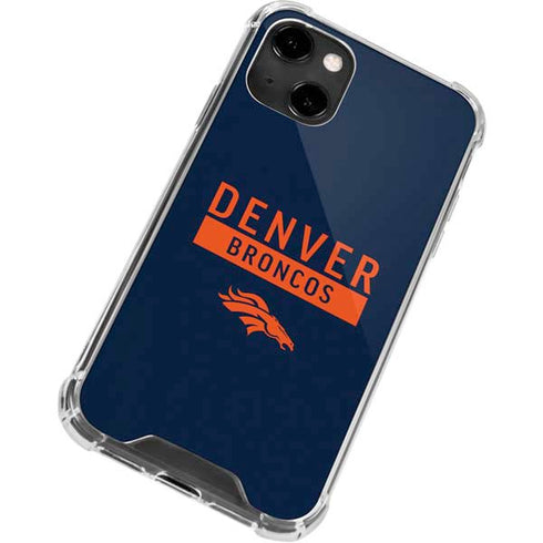 NFL Denver Broncos Blue Performance Series iPhone 14 Clear Case