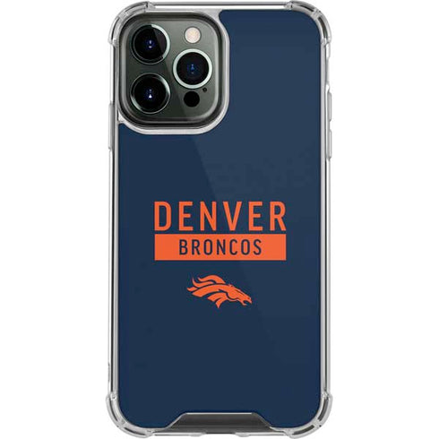 NFL Denver Broncos Blue Performance Series iPhone 15 Pro Max Clear Case