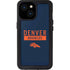 NFL Denver Broncos Blue Performance Series iPhone 15 Waterproof Case