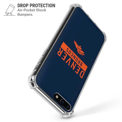 NFL Denver Broncos Blue Performance Series iPhone 7/8 Plus Clear Case