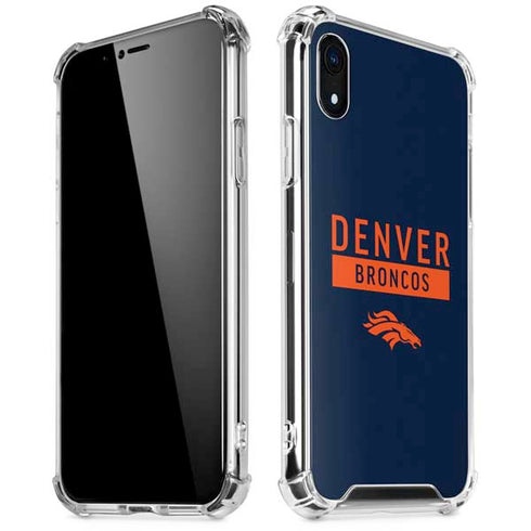 NFL Denver Broncos Blue Performance Series iPhone XR Clear Case