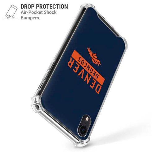 NFL Denver Broncos Blue Performance Series iPhone XR Clear Case