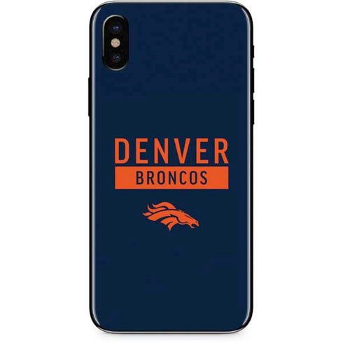 NFL Denver Broncos Blue Performance Series iPhone XS Max Skin