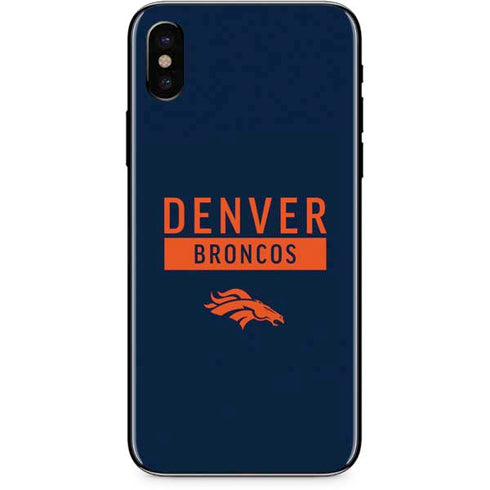 NFL Denver Broncos Blue Performance Series iPhone XS Skin