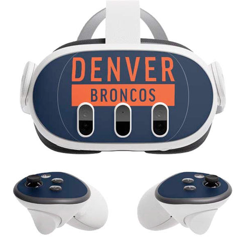 NFL Denver Broncos Blue Performance Series Meta Quest 3 Skin