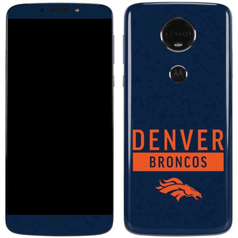NFL Denver Broncos Blue Performance Series Moto E5 Plus Skin