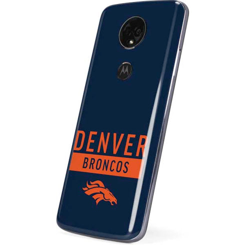 NFL Denver Broncos Blue Performance Series Moto E5 Plus Skin