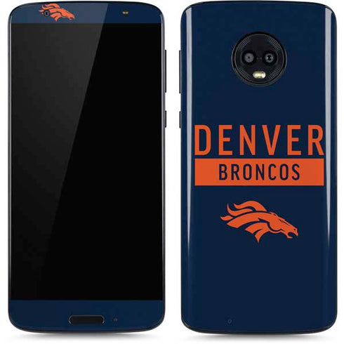 NFL Denver Broncos Blue Performance Series Moto G6 Skin