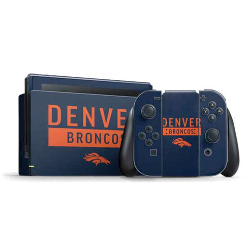 NFL Denver Broncos Blue Performance Series Nintendo Switch Bundle Skin