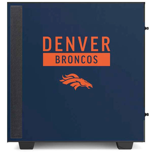 NFL Denver Broncos Blue Performance Series NZXT H510 Compact ATX Mid-Tower Case Skin