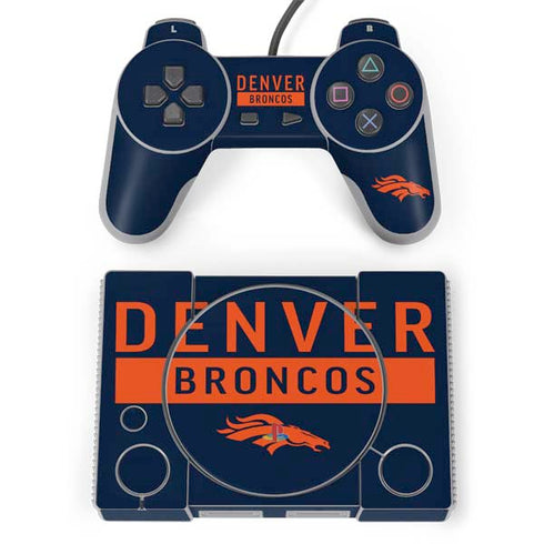 NFL Denver Broncos Blue Performance Series PlayStation Classic Bundle Skin