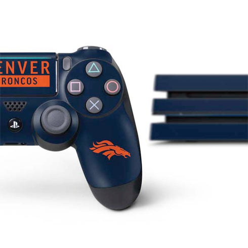 NFL Denver Broncos Blue Performance Series PS4 Pro Bundle Skin