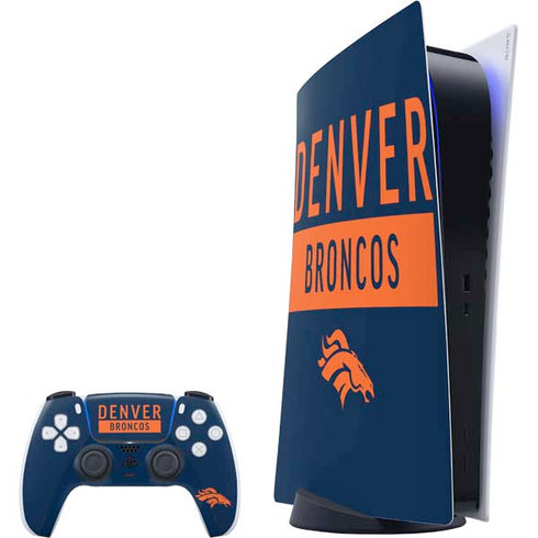 NFL Denver Broncos Blue Performance Series PS5 Digital Edition Bundle Skin