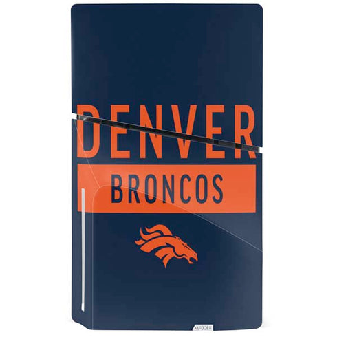 NFL Denver Broncos Blue Performance Series PS5 Slim Disk Bundle Skin