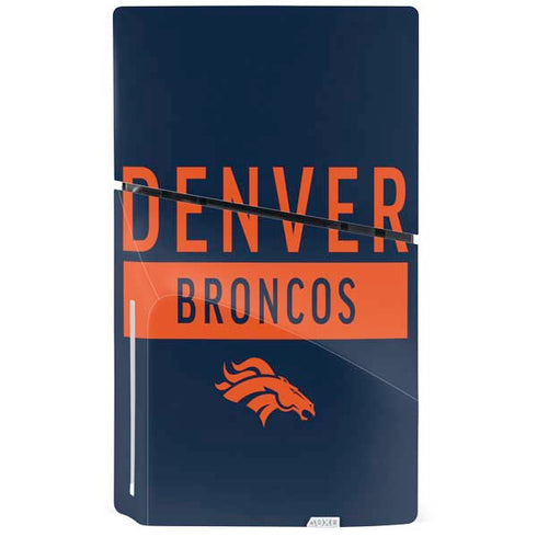 NFL Denver Broncos Blue Performance Series PS5 Slim Disk Console Skin
