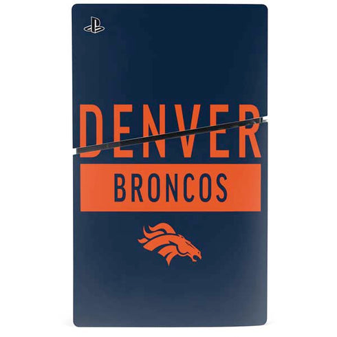 NFL Denver Broncos Blue Performance Series PS5 Slim Digital Edition Bundle Skin