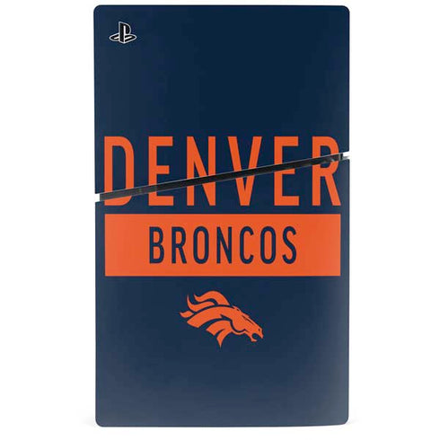 NFL Denver Broncos Blue Performance Series PS5 Slim Digital Edition Console Skin
