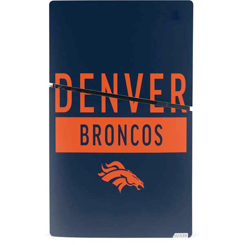 NFL Denver Broncos Blue Performance Series PS5 Slim Digital Edition Console Skin