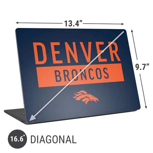 NFL Denver Broncos Blue Performance Series Universal Laptop 16.6in (13.4 x 9.7in) Skin