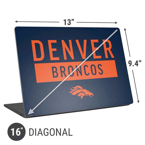NFL Denver Broncos Blue Performance Series Universal Laptop 16in (13 x 9.4in) Skin