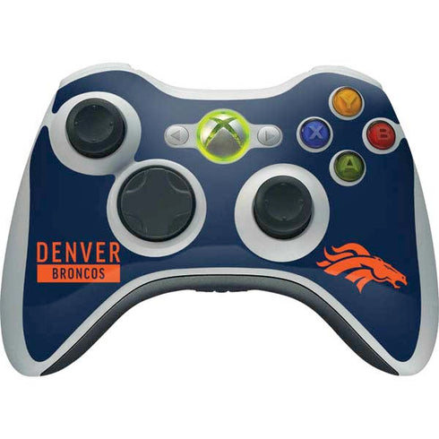 NFL Denver Broncos Blue Performance Series Xbox 360 Wireless Controller Skin