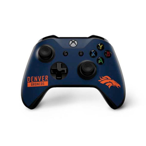 NFL Denver Broncos Blue Performance Series Xbox One X Bundle Skin