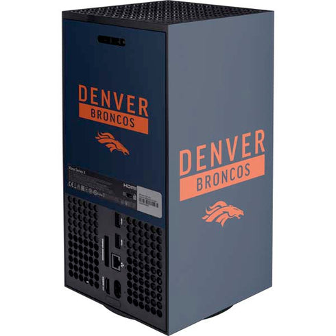 NFL Denver Broncos Blue Performance Series Xbox Series X Console Skin