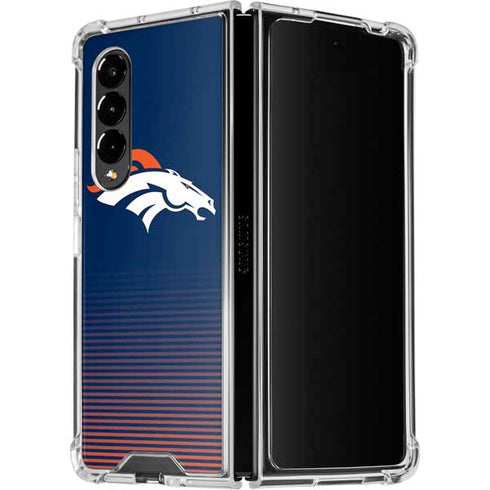 NFL Denver Broncos Breakaway Galaxy Z Fold4 5G Clear Case