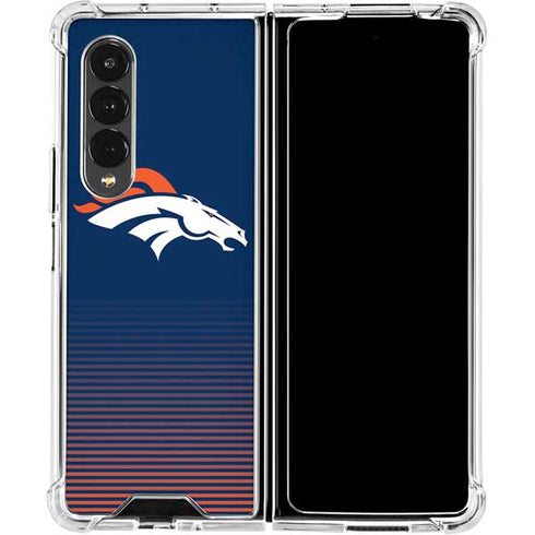 NFL Denver Broncos Breakaway Galaxy Z Fold4 5G Clear Case