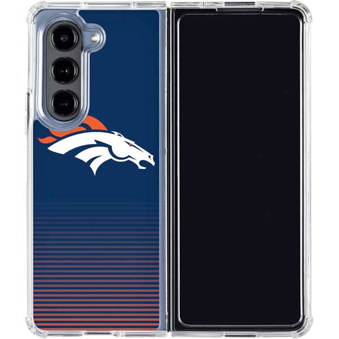 NFL Denver Broncos Breakaway Galaxy Z Fold5 5G Clear Case