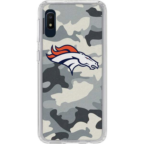 NFL Denver Broncos Camo Galaxy A10e Clear Case