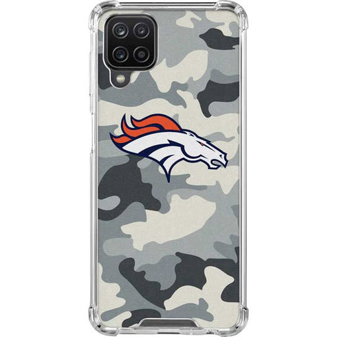 NFL Denver Broncos Camo Galaxy A12 Clear Case