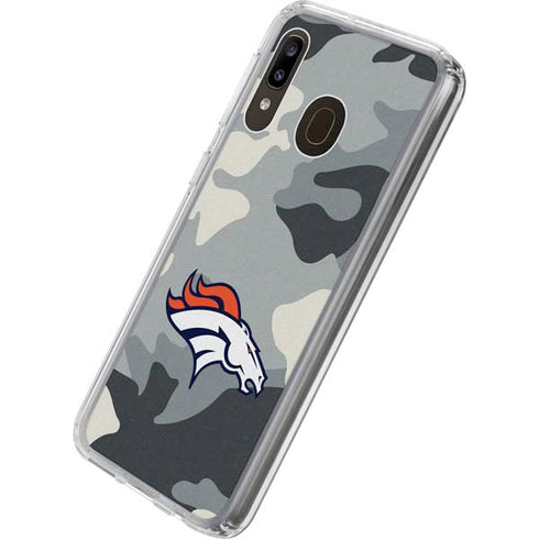 NFL Denver Broncos Camo Galaxy A20 Clear Case