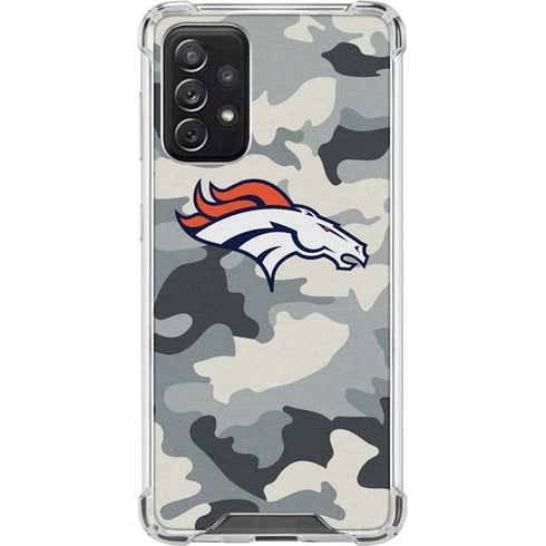 NFL Denver Broncos Camo Galaxy A72 5G Clear Case