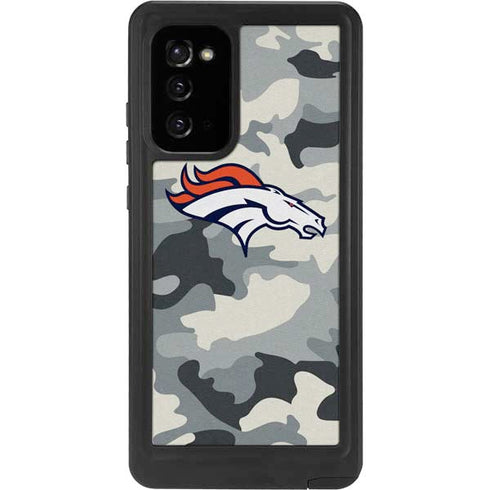 NFL Denver Broncos Camo Galaxy Note20 5G Waterproof Case