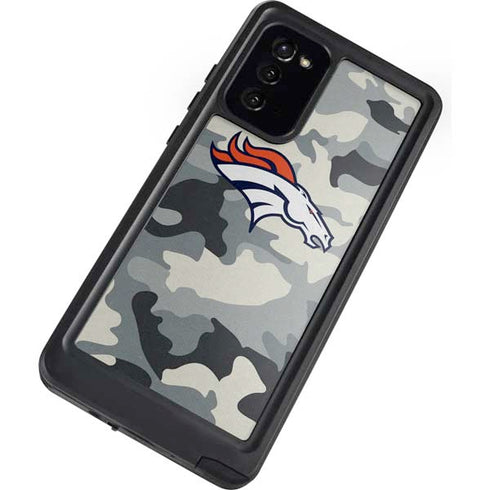 NFL Denver Broncos Camo Galaxy Note20 5G Waterproof Case